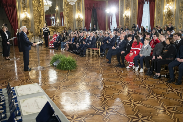 Un momento della cerimonia (foto: Quirinale)