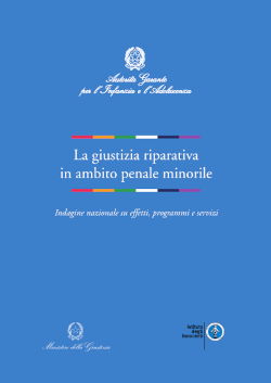 La giustizia riparativa in ambito penale minorile